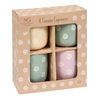 Coffret 4 tasses espresso margot 10cl