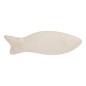 Plat forme poisson Oceania 31x16cm grès blanc
