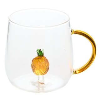 Mug Nelya 40 cl verre avec anse ananas