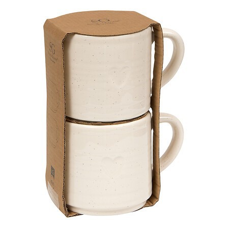 Lot de 2 mug Adèle 42 cl blanc