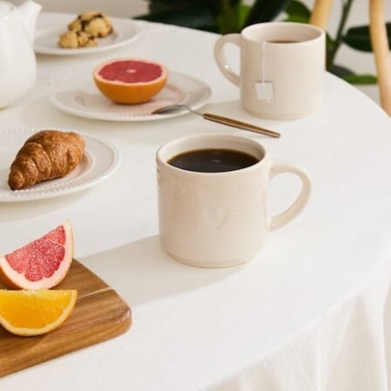 Lot de 2 mug Adèle 42 cl blanc