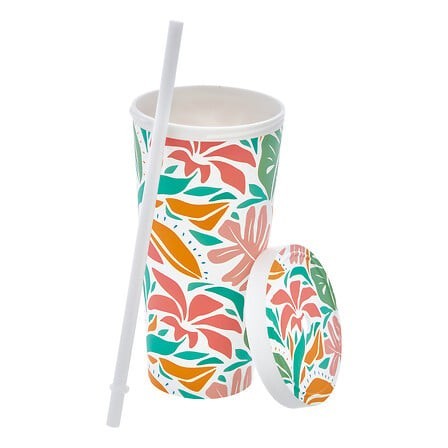 Mug à paille Eden 55 cl PP imprimé