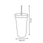 Mug à paille Eden 55 cl PP imprimé