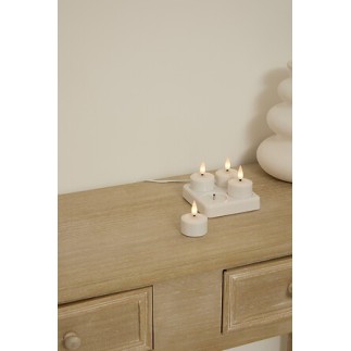 4 bougies chauffe-plats LED rechargeables Aitor