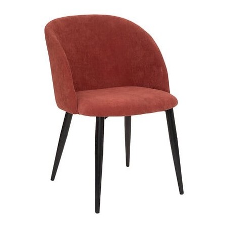 Chaise Céleste terracotta pieds noirs