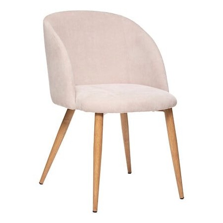 Chaise Céleste lin pieds imitation hêtre