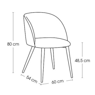 Chaise Céleste lin pieds imitation hêtre
