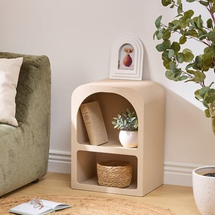 Chevet 2 niches Soleya MDF beige