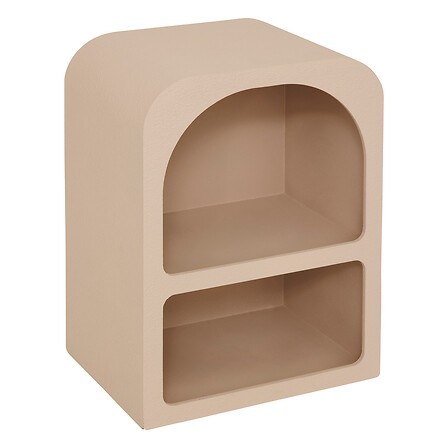 Chevet 2 niches Soleya MDF beige