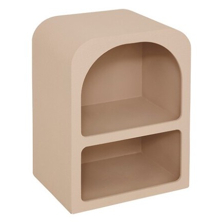 Chevet 2 niches Soleya MDF beige