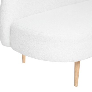 Banquette Insi 2 places bouclette blanc