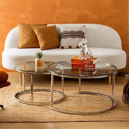 Banquette Insi 2 places bouclette blanc