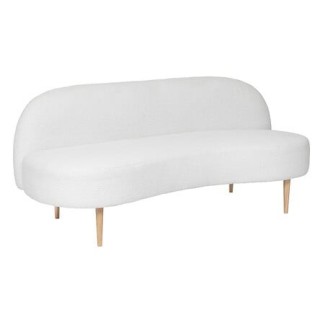 Banquette Insi 2 places bouclette blanc