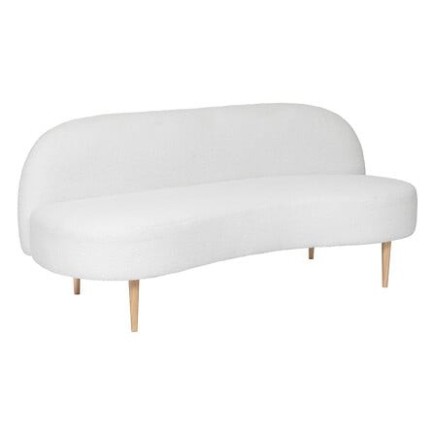Banquette Insi 2 places bouclette blanc