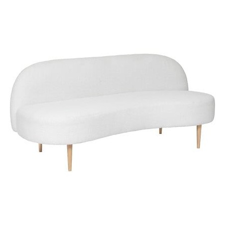 Banquette Insi 2 places bouclette blanc