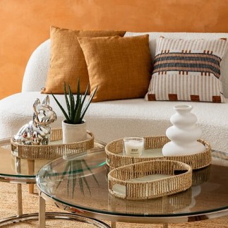 Banquette Insi 2 places bouclette blanc