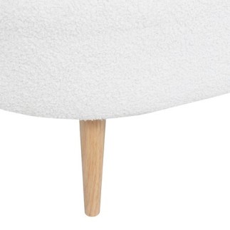 Banquette Insi 2 places bouclette blanc