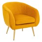 Fauteuil Solaro velours ocre