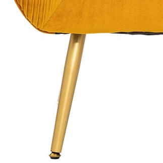 Fauteuil Solaro velours ocre