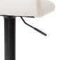 Chaise de bar haute ajustable Delek PU beige