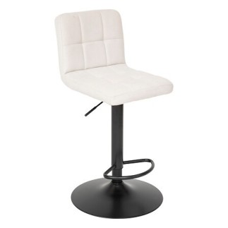 Chaise de bar haute ajustable Delek PU beige