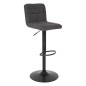 Chaise de bar haute ajustable Delek PU gris