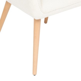 Fauteuil à dîner Visoca bouclette blanc