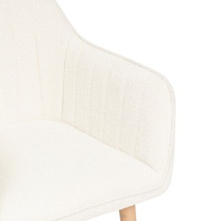 Fauteuil à dîner Visoca bouclette blanc
