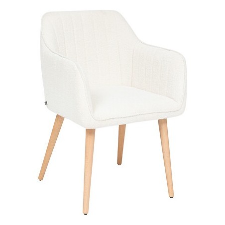 Fauteuil à dîner Visoca bouclette blanc