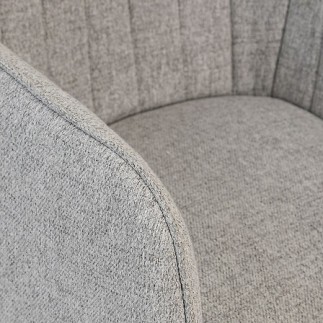 Fauteuil à dîner Visoca pieds bois gris