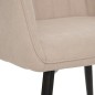 Fauteuil à dîner Visoca pieds noirs beige