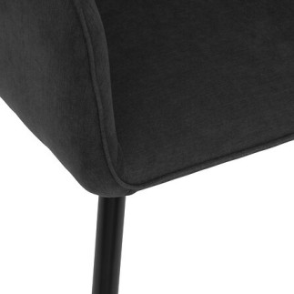 Fauteuil à dîner Visoca pieds noirs noir