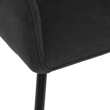 Fauteuil à dîner Visoca pieds noirs noir