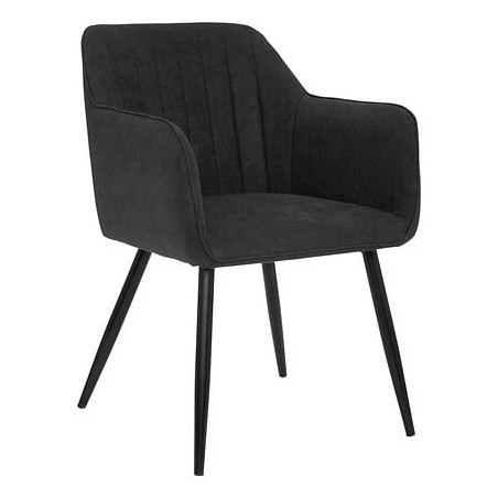 Fauteuil à dîner Visoca pieds noirs noir