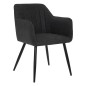 Fauteuil à dîner Visoca pieds noirs noir