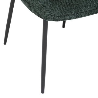 Chaise Seliso chenille vert cèdre