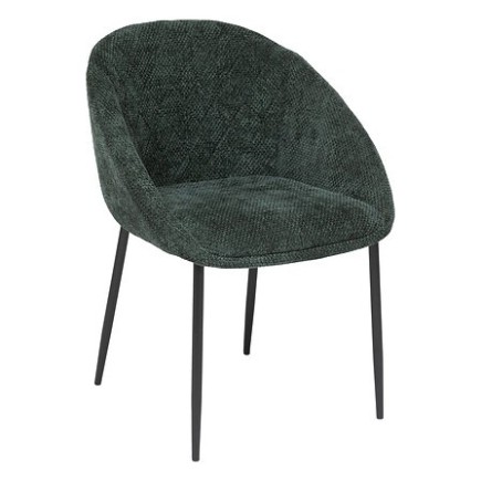 Chaise Seliso chenille vert cèdre
