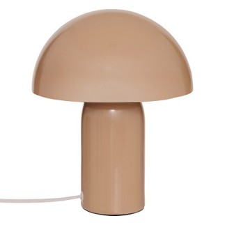 Lampe champignon métal beige