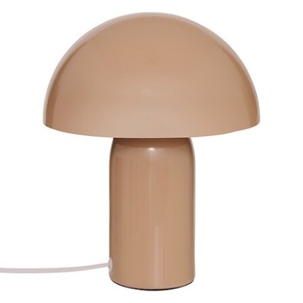 Lampe champignon métal beige