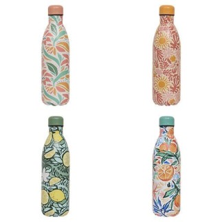 Bouteille isotherme Eden 1 l inox fleurie