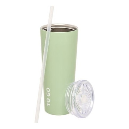 Gobelet isotherme avec paille To Go 0,7 l vert