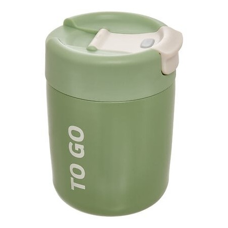 Mug isotherme To Go 0,3 l inox et silicone vert