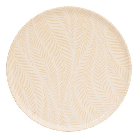 Assiette plate Gina 28cm feuillage crème
