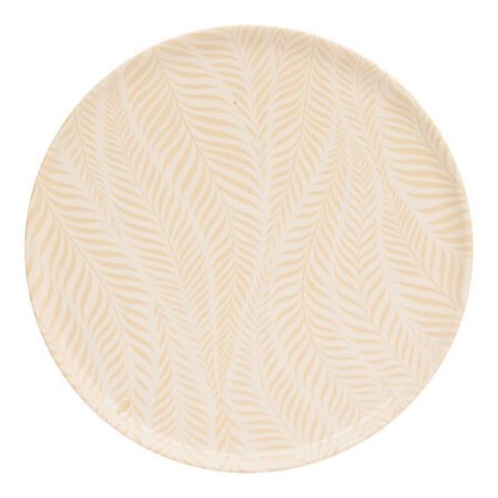 Assiette plate Gina 28cm feuillage crème