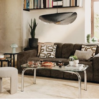 Lampe champignon métal vert