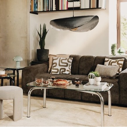 Lampe champignon métal vert