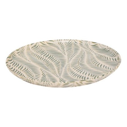 Assiette plate Gina 28cm feuillage vert