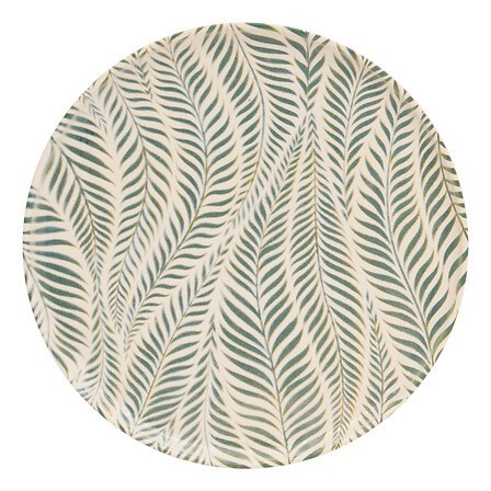 Assiette plate Gina 28cm feuillage vert
