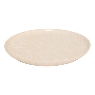 Assiette à dessert Gina 22cm feuillage crème