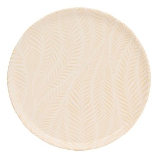 Assiette à dessert Gina 22cm feuillage crème